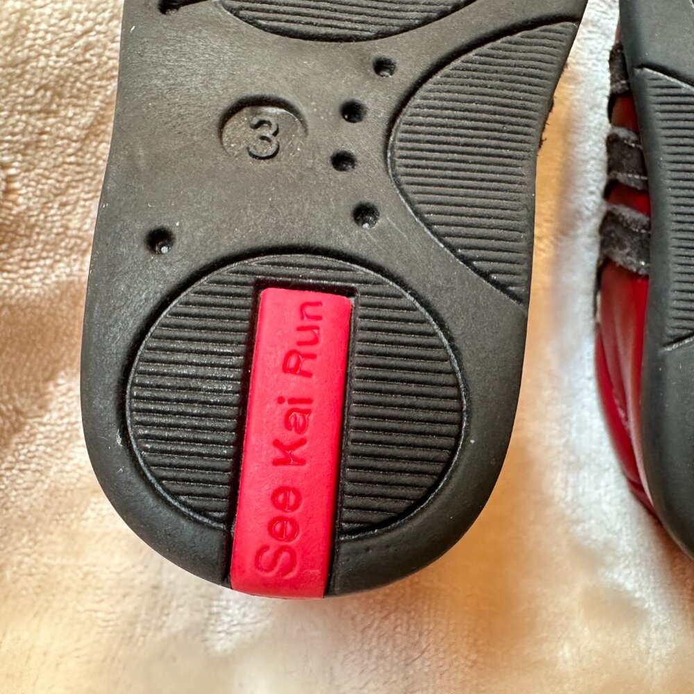 See Kai Run Leather Shoes Baby Size 3 Red Brown EUC - Picture 3 of 8
